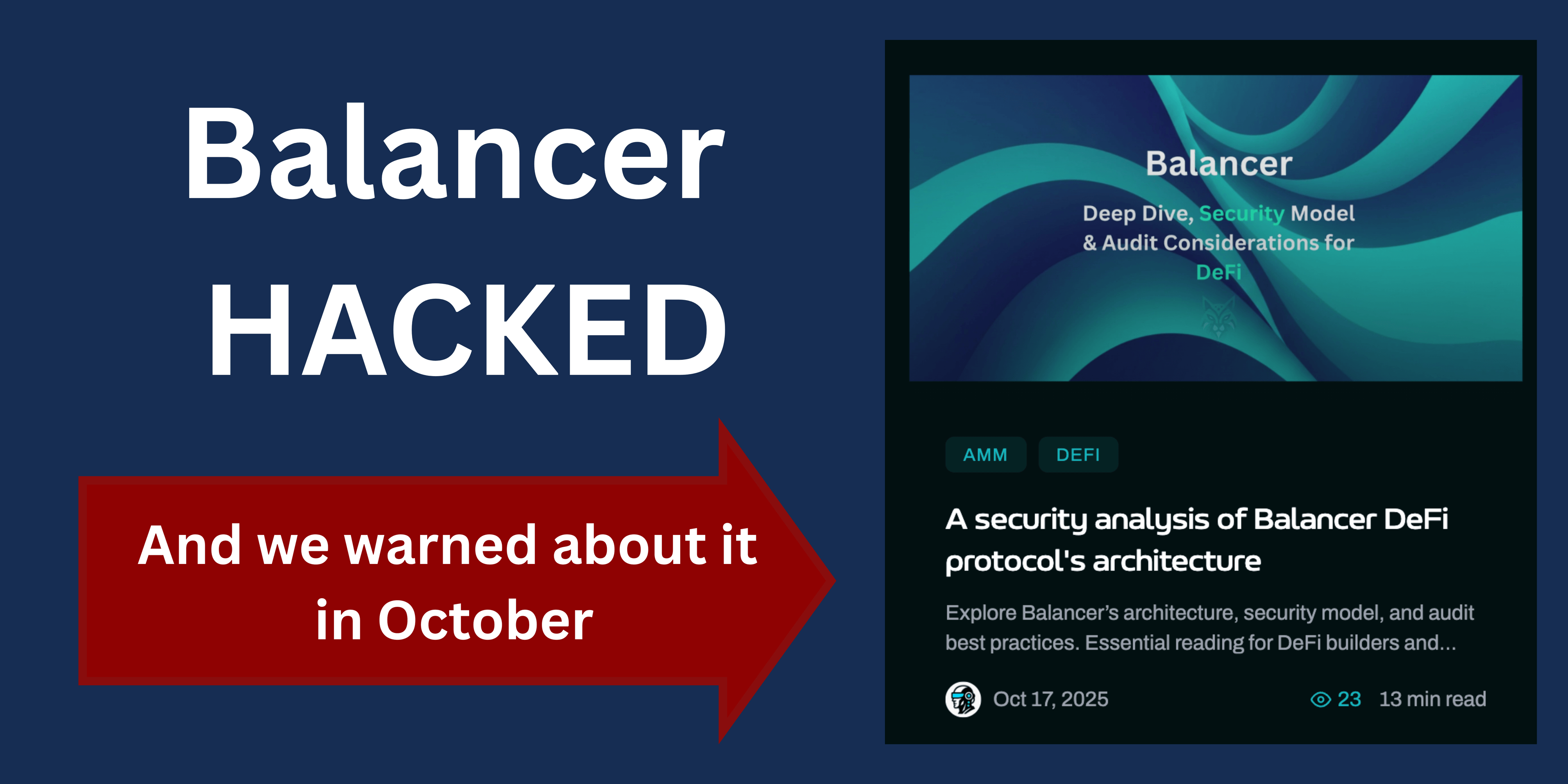 Balancer V2 Exploit Drains $128M — An attack we warned about in October
