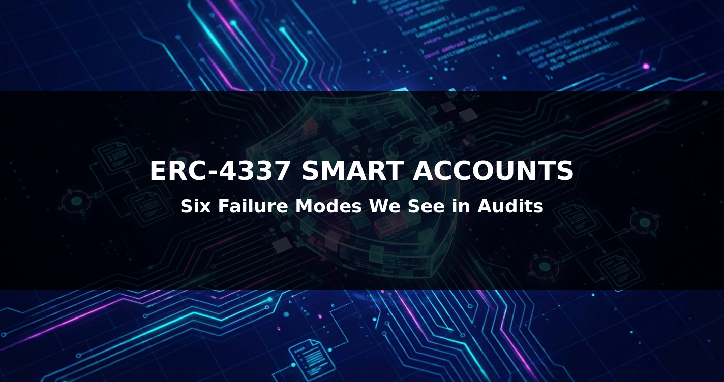 ERC-4337 Smart Accounts: Six Failure Modes We're Already Seeing in Audits
