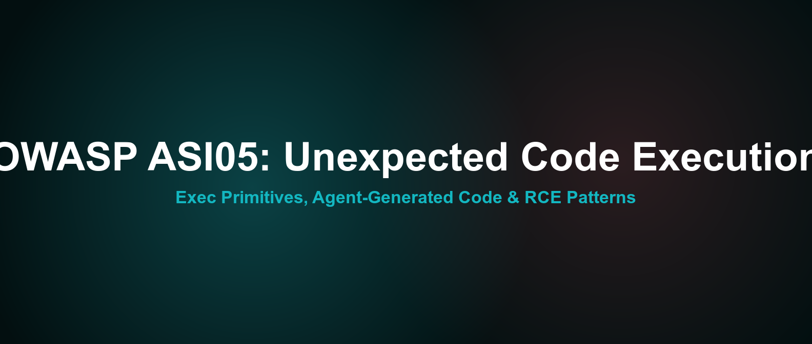 OWASP ASI05 Explained: AI Agent RCE Patterns
